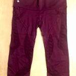 NWOT burgundy Nux cropped leggings. Sz M Size M Photo 0