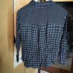 Jane and Delancey  Brown Black Gingham Checkered LS Button Up Shirt Size Small Photo 7