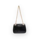 Coach  ❀ Cassidy Crocodile Turnlock Embossed Crossbody Bag Handbag ❀ Black Gold Photo 2