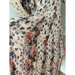 Vtg Starina Rayon Crepe Maxi Dress L Rose Garden Tea Cottagecore Feminine Prarie Size L Photo 7