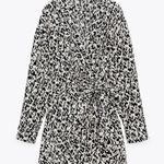 ZARA NWT Black & White Animal Print Playsuit Dress Photo 5