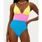 Beach Riot  Wren Rib Colorblock One-Piece Swimsuit Size XL Photo 0