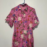 Abbey Glass NWOT‎ Button Front Charlotte Gown in Pink Tossed Floral Size XS Photo 3