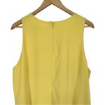 Theia Lemon Yellow Sleeveless Petal Gown size 16 Asymmetrical Ruffle Midi Photo 6