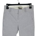 J. Crew Womens Cameron Pinstripe Cotton Blend Trouser Pants Blue White Size 2‎ Photo 1