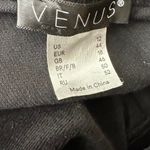 Venus Velvet Zipper Moto Fold Over Black Skinny Pants Photo 6