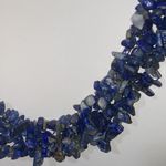 Lapis Lazuli Multi Strand Chip Necklace 16” Blue Photo 4