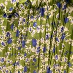 MELLODAY Floral Print Tiered Mini Dress Green Blue Puff Sleeve M Photo 9