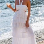 12th Tribe White Maxi Dress With Ruffles Photo 0