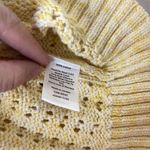 Talbots Loose Knit Preppy Beach Sweater Womens Yellow 100% Cotton Size L Photo 3
