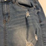 Angel Kiss Mini Skirt denim frayed distressed Medium M womens stretch Photo 1