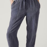 Athleta Retreat Linen Ankle Pants Womens Size Medium Minimalist Neutral Resort Photo 0