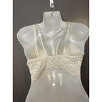 Auden Bralette Bra Womens Medium White Lace Lightly Lined Longline Top Photo 3