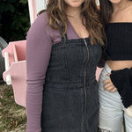 Target Black Denim Overall Dress Photo 0