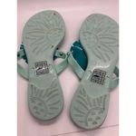 Jack Rogers Green Blue Flower Jelly Plastic Thong Sandal Women Size 7 Photo 3
