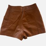 She & Sky  Shorts Women's Small Bronze Croc Textured Pockets Side Zip Photo 1