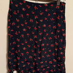 Brandy Melville  Floral Black Red Clare Mini Skirt Photo 0