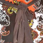 Cato Vintage Y2K 90s Tank Top M Babydoll Empire Waist Ruffle Paisley Orange READ Photo 8