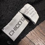 Chico's  Black Sequin Lace Open Front Kimono Cardigan Sequins OS Stretch Holiday Photo 6