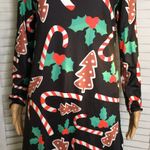 Candy Cane Christmas Dress, Large Black Photo 1