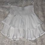 SheIn Smocked High-Rise Flounce NWOT Mini White Skirt  Photo 0