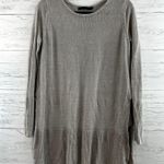 Raffi Linen Knit Tie Side Pullover Sweater Size M Gray Size M Photo 0
