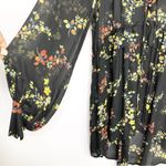 Anthropologie Jamison ruffled black floral tunic blouse Photo 4