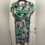 Julian Taylor Women's Vintage  Purple Green Ivory Floral Print‎ Dress Size 6 Photo 1