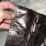 Kate Landry Shiny Platinum Pleated Clutch Chain Crossbody or Shoulder 10X6 Photo 7