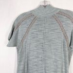 Anthropologie Knitted Knotted Small Top Knit Sparkly Gray Blue Cowl Crochet 392 Photo 6