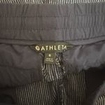 Athleta Women’s 100% linen pinstripe navy/white shorts casual beachside Bali 6 Photo 3