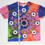 Desigual Luca Floral Mandala Unisex Orange Pink Purple Blue T-Shirt NWT- Size U Photo 9