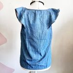 Old Navy ‎ Denim Ruffle Top Y2K 2000s Retro Cottagecore Indie Small Photo 2