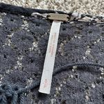 Free People  Moon River black & white floral print long sleeve top size S Photo 6