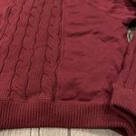 Tuckernuck Burgundy Cable Knit Sweater crewneck Red Photo 2