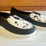 Yellow Box  WOMEN'S OLEVIA COW PRINT SLIP-ON SHOE - MOC TOE Sz 9.5 NWOT Photo 0