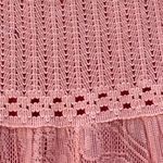 Ultra Pink  Women's Crochet Lace Skirt Size Med Coral Ombre Lined‎ Knee Length Photo 5