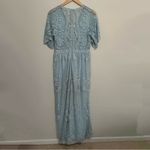 Pinkblush Light Blue Lace Mesh Overlay Maxi Dress Women’s Size Medium Photo 6