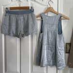 Pj Harlow  silver satin Pajama set Laura and Mikel Photo 7