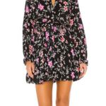 Free People Lighten Up Floral Long Sleeve Mini Ruffle Shirt Dress, Size Medium Photo 5