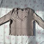 Wild Fable  long sleeve waffle v neck shirt Photo 0