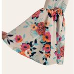 Yumi Kim Peony Wanderlust White Floral Long Bell Sleeve Tie Neck Top Size Small Photo 7