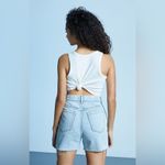 PacSun Eco Light Blue Raw Cut '90s Girlfriend Denim Shorts Photo 15