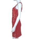 Free People  Pink Mesh Beaded Boho Butterfly V Neck Mini Dress Size Small Photo 3