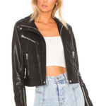 BLANK NYC Revolve Faux Leather Moto Jacket size Small Black Photo 0