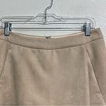 THML  Cream Faux Suede Asymmetrical Skorts Sz M Photo 2