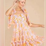 Farm Rio SUNDRESS Pippa Short Dress in Flowers revolve Pom poms Photo 0