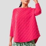 TuckerNuck sport Azalea Ally Quilted hot pink swing sweatshirt size XS/S Photo 0