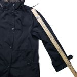 Gallery  Rain Coat Jacket Womens XL Black Hooded Full Zip Photo 6