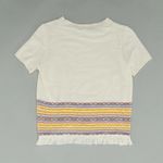 Madewell NWT Fringed Jacquard Sweater Tee Photo 2